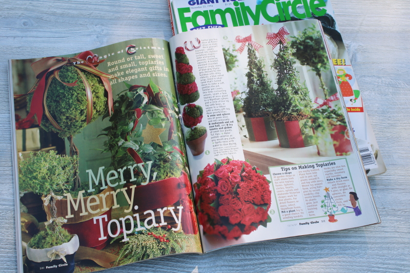 photo of 1990s vintage Family Circle Christmas magazines lot, baking, holiday recipes, ads!  #6